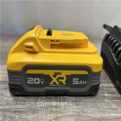 AS-IS DEWALT 20V MAX XR POWERSTACK Lithium-Ion Battery Starter Kit with 5.0Ah Battery and Charger