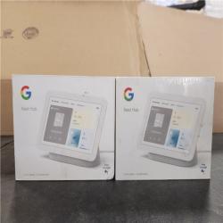 Phoenix Google Nest Hub 2nd Gen - Smart Home Speaker and 7 in. Display with Google Assistant - Chalk (2-Pack)