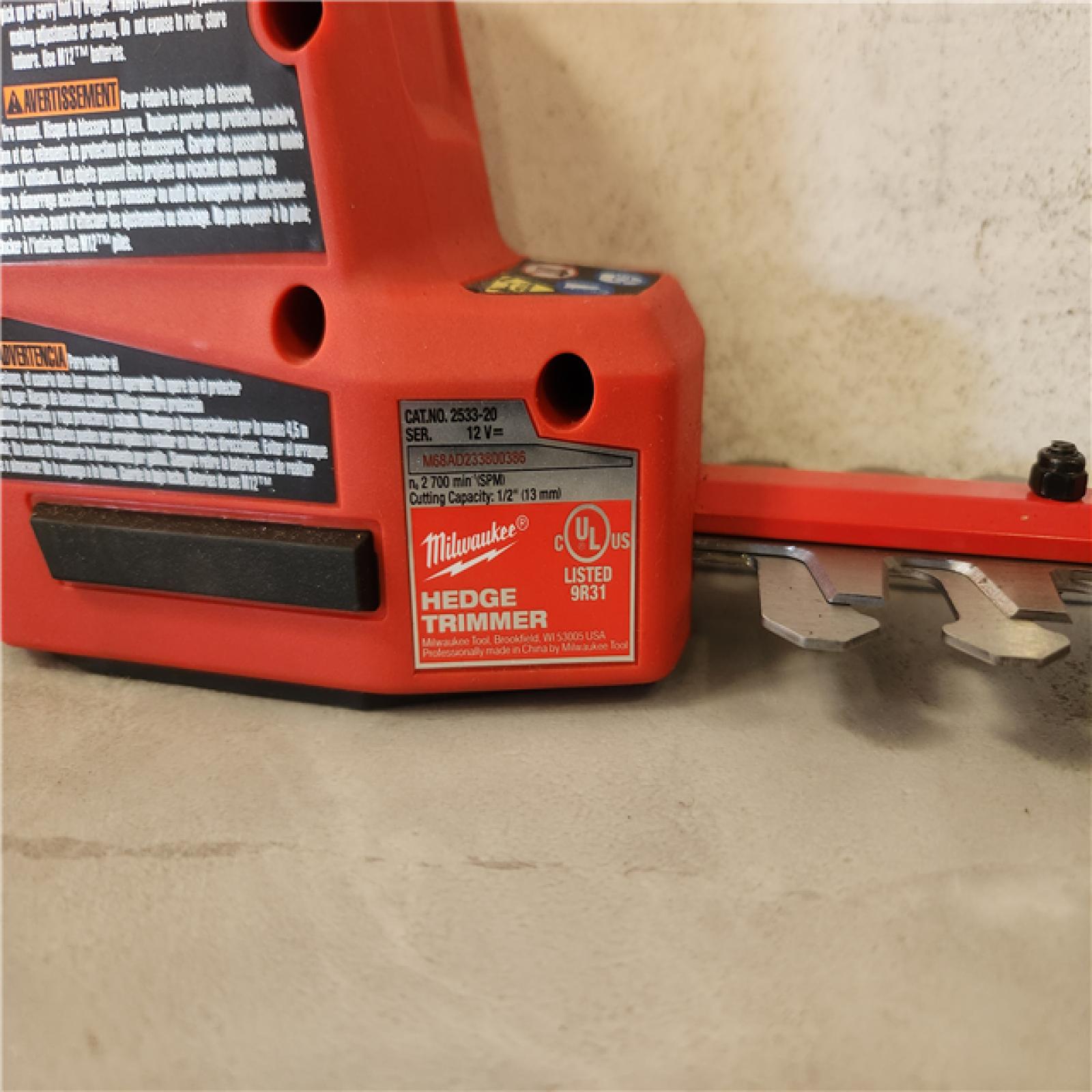 Phoenix NEW Milwaukee M12 FUEL 8 in. 12V Lithium-Ion Brushless Cordless Battery Hedge Trimmer (Tool-Only)