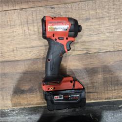 AS-IS MILWAUKEE FUEL 18V Lithium-Ion Brushless Cordless Hammer Drill and Impact Driver Combo Kit (2-Tool) with 2 Batteries