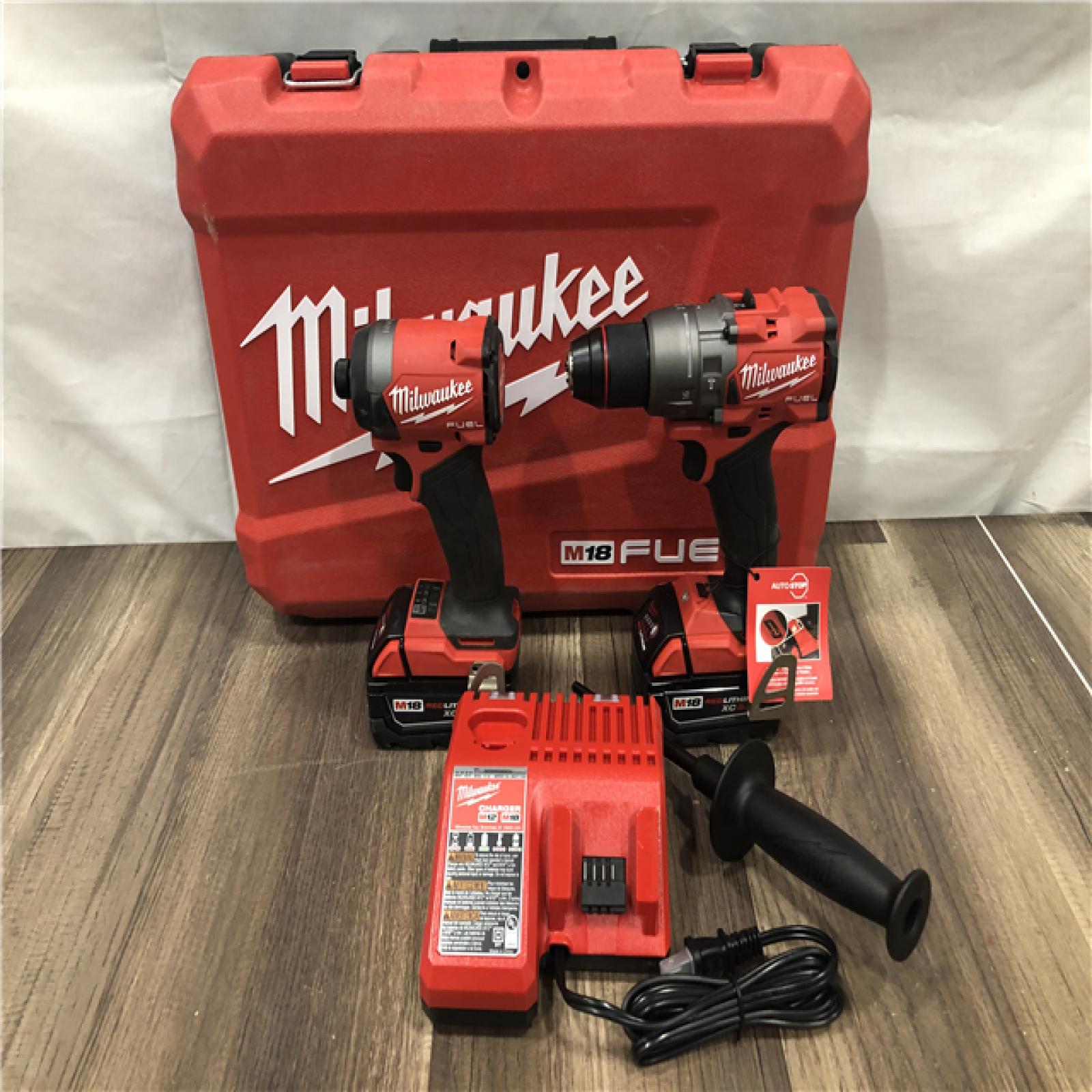 AS-IS Milwaukee  FUEL 18V Lithium-Ion Brushless Cordless Hammer Drill and Impact Driver Combo Kit