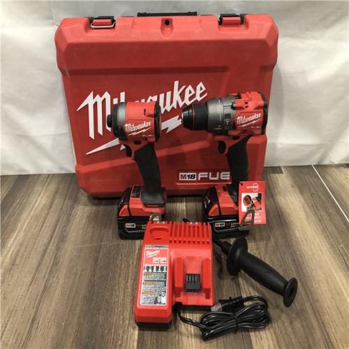 AS-IS Milwaukee  FUEL 18V Lithium-Ion Brushless Cordless Hammer Drill and Impact Driver Combo Kit