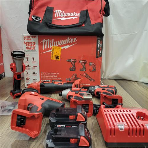 AS-IS M18 18V Lithium-Ion Cordless Combo Kit (5-Tool) with (2) Batteries, Charger and Tool Bag
