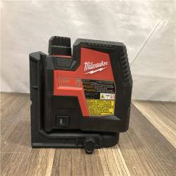 AS-IS Milwaukee 100 ft. REDLITHIUM Lithium-Ion USB Green Rechargeable Cross Line Laser Level with Charger