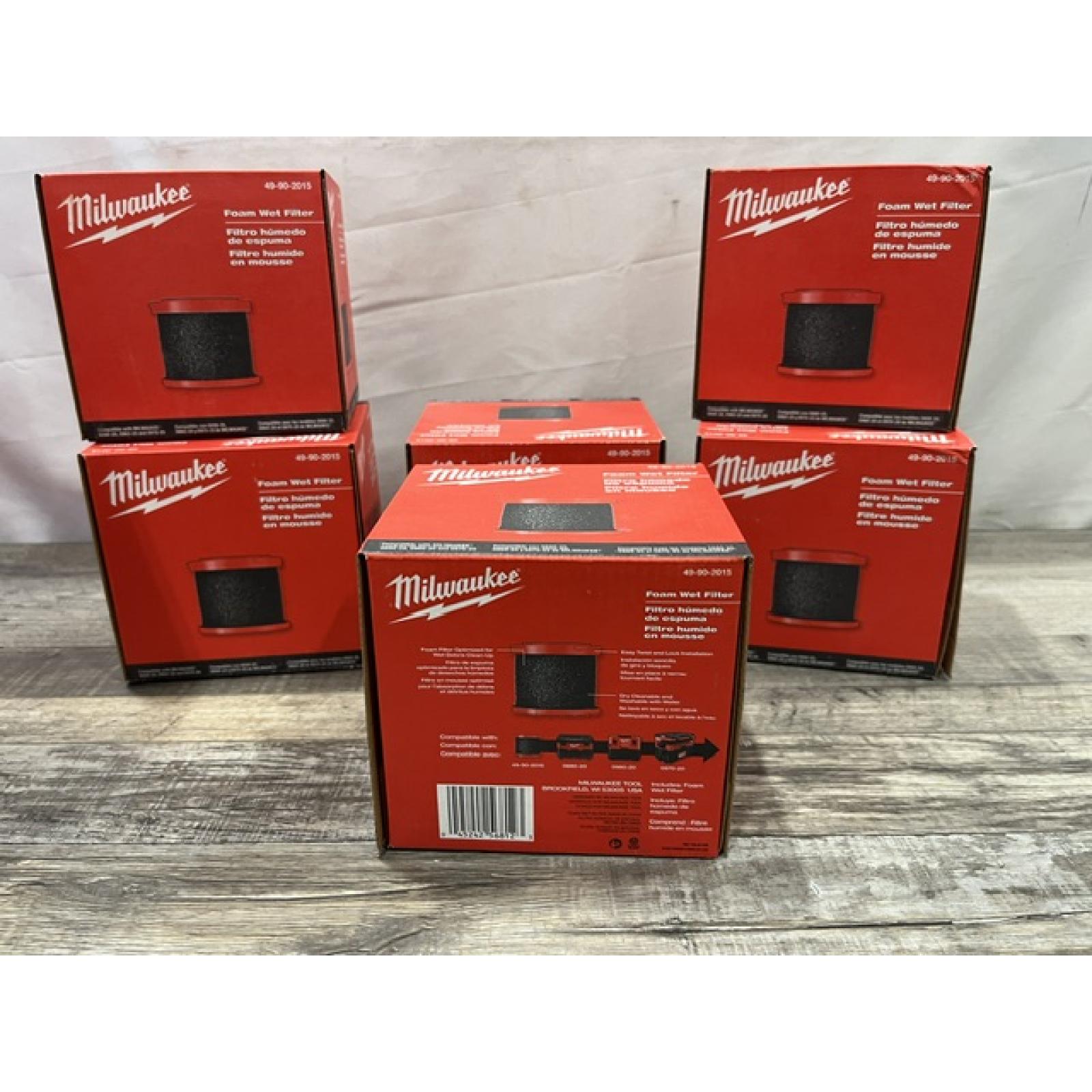 NEW -  Milwaukee Foam Wet Filter (Lot Of 6)