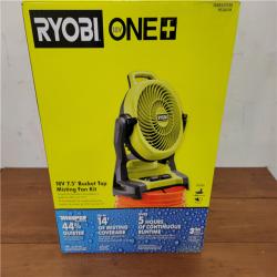 California NEW Ryobi One+ 18V 7.5 Bucket Top Misting Fan Kit  Includes (1) Battery & Charger