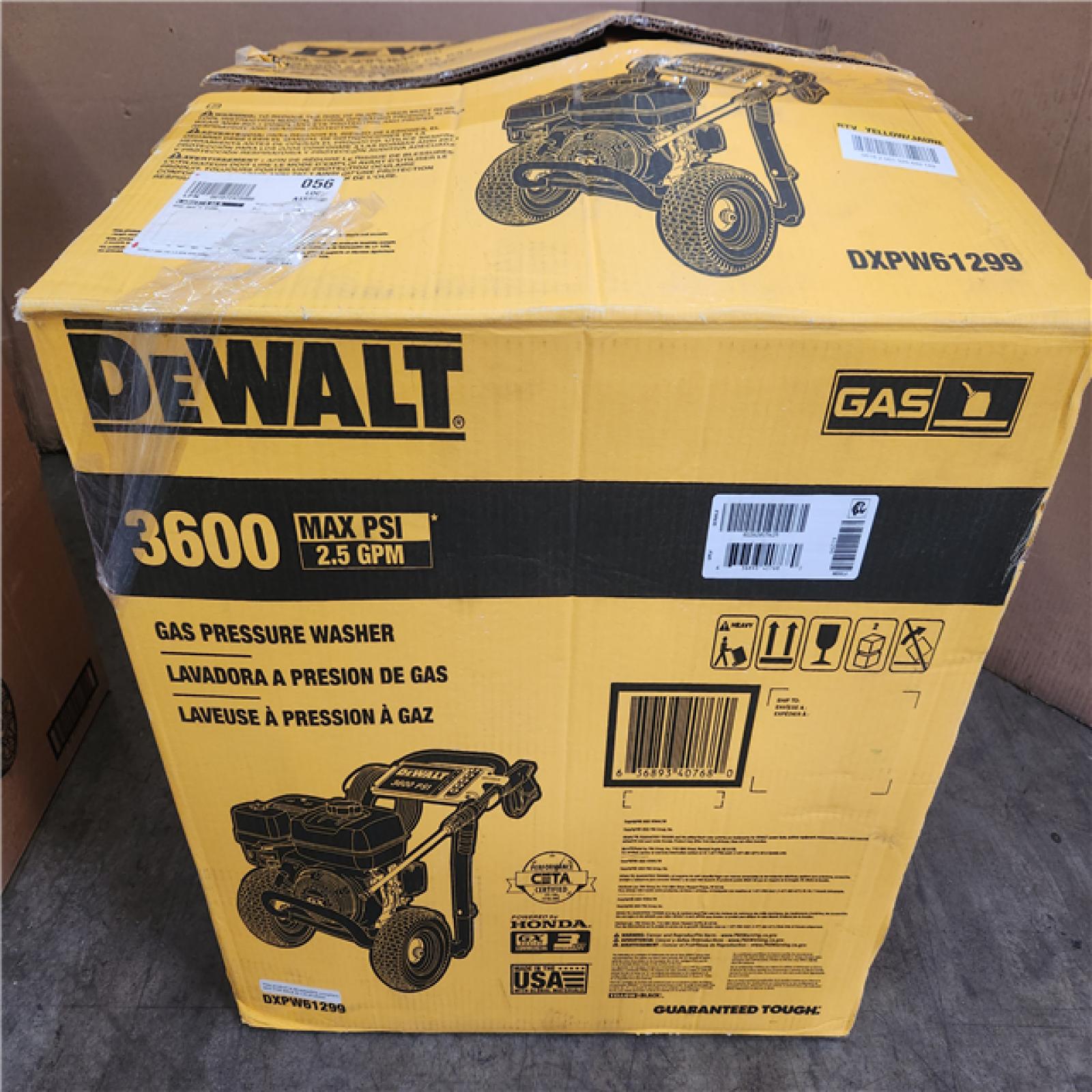 Phoenix NEW DEWALT 3600 PSI 2.5 GPM Cold Water Gas Professional Pressure Washer with HONDA GX200 Engine
