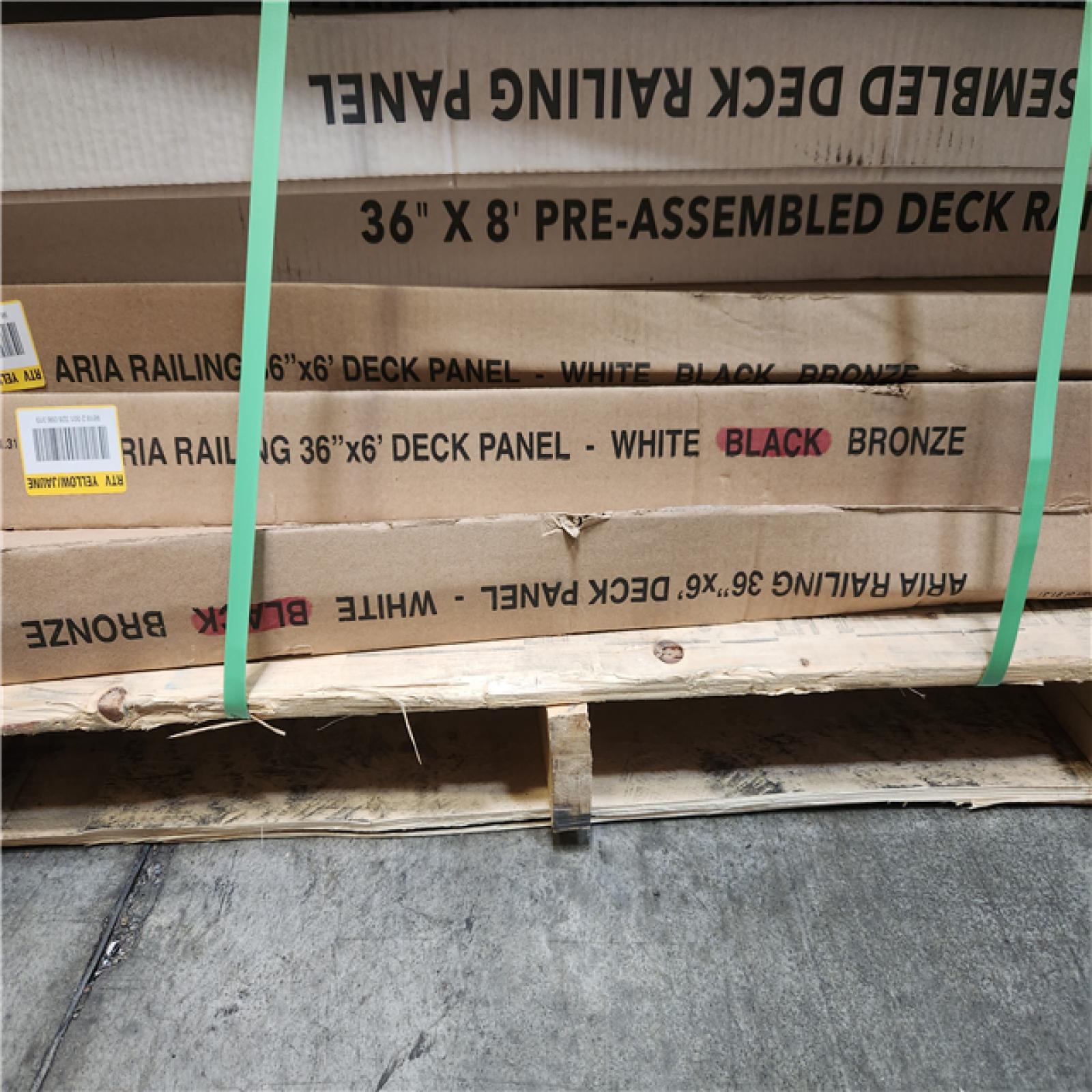 Phoenix Mixed Aria Railing Aluminum Preassembled Deck Railing - Black Pallet of 11