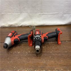 AS-IS Milwaukee M18 18V Cordless Brushed 2 Tool Drill/Driver and Impact Driver Kit