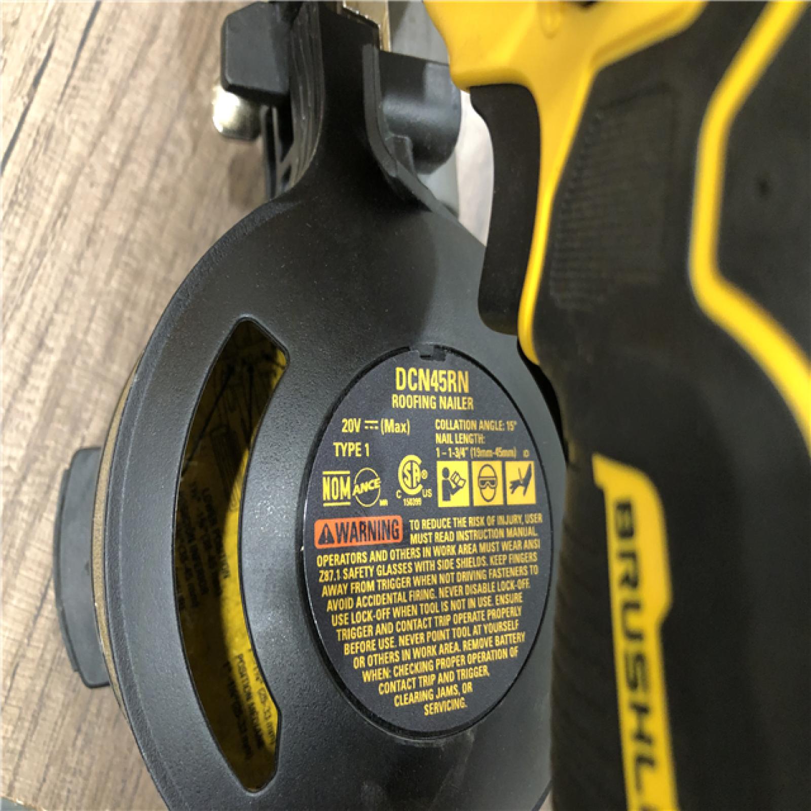 AS-IS DEWALT 20V MAX 15-Degree Electric Cordless Roofing Nailer (Tool Only)