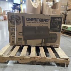 DALLAS LOCATION- CHAR-GRILLER Competition Pro Offset Charcoal Grill/ Wood Smoker in Black
