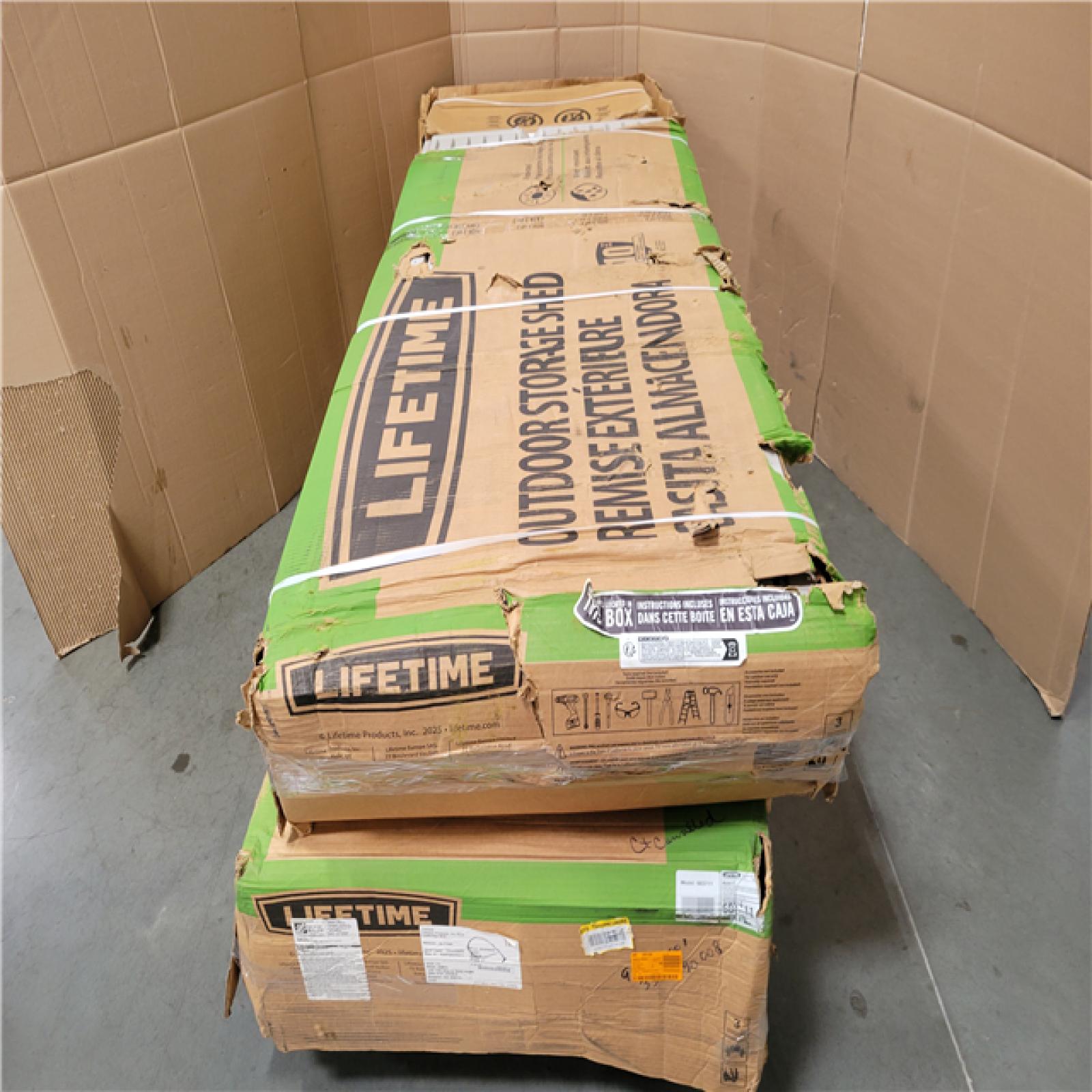 California AS-IS Lifetime Outdoor Storage Shed (Damage Boxes)