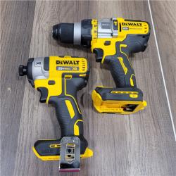 AS-IS DEWALT 20V MAX Cordless Brushless Hammer Drill/Driver 2 Tool Combo Kit with FLEXVOLT ADVANTAGE