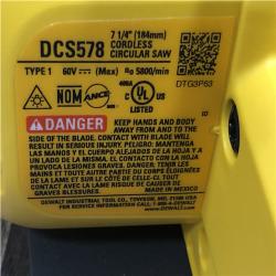 AS-IS DEWALT FLEXVOLT 60V MAX Cordless Brushless 7-1/4 in. Circular Saw with Brake (Tool Only)