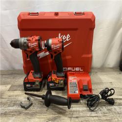 AS-IS Milwaukee FUEL 18V Lithium-Ion Brushless Cordless Hammer Drill and Impact Driver Combo Kit