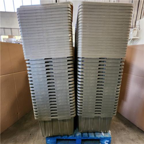 Phoenix LIKE NEW HDX 27 gal. Tough Storage Tote in Army Green Pallet of 80 (RV: $2 873)