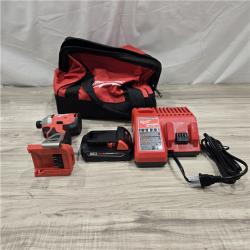AS-IS Milwaukee M18 Compact 1/4  Hex Impact Driver Kit
