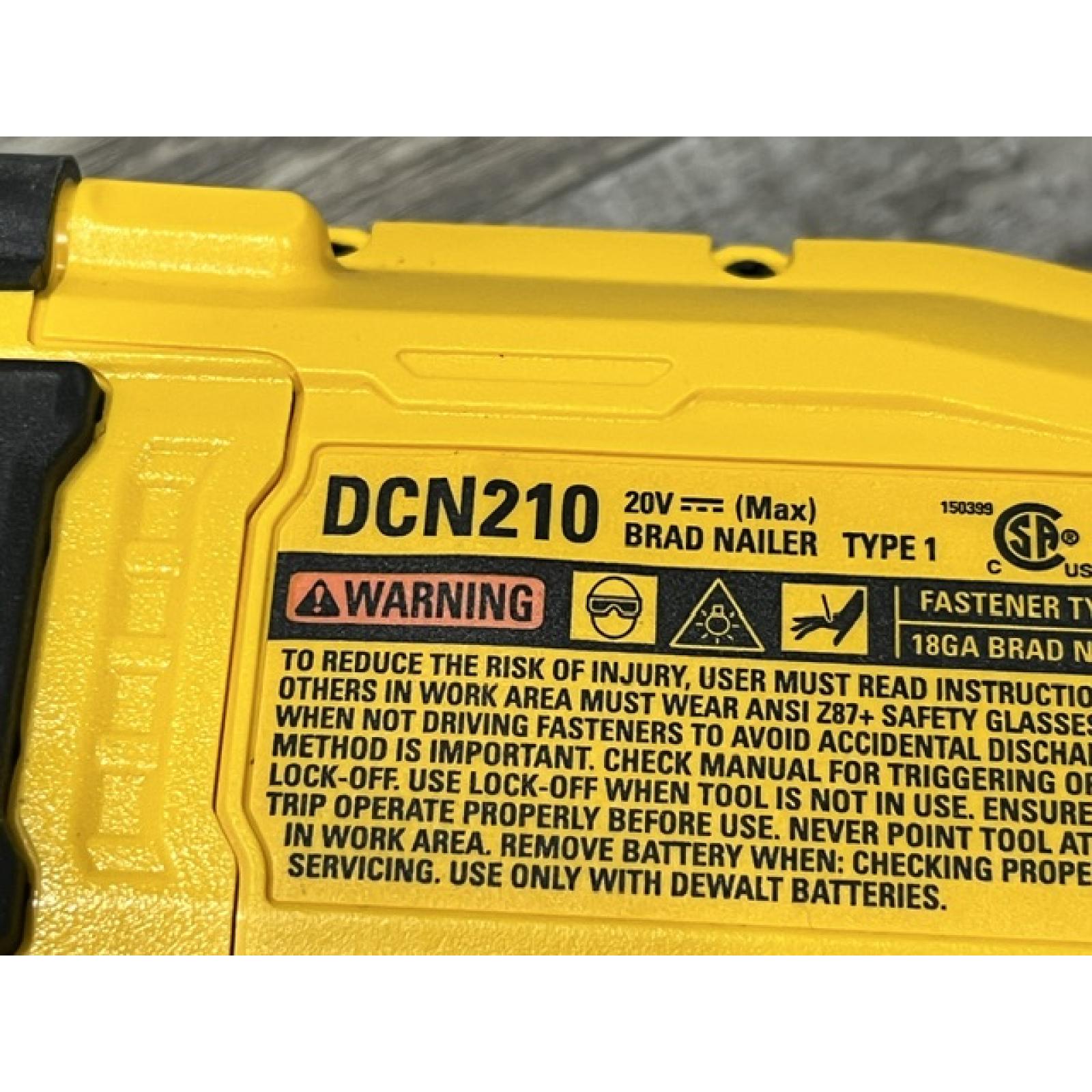 AS-IS DEWALT 20V MAX XR 18 Gauge Cordless Brad Nailer (Tool Only)