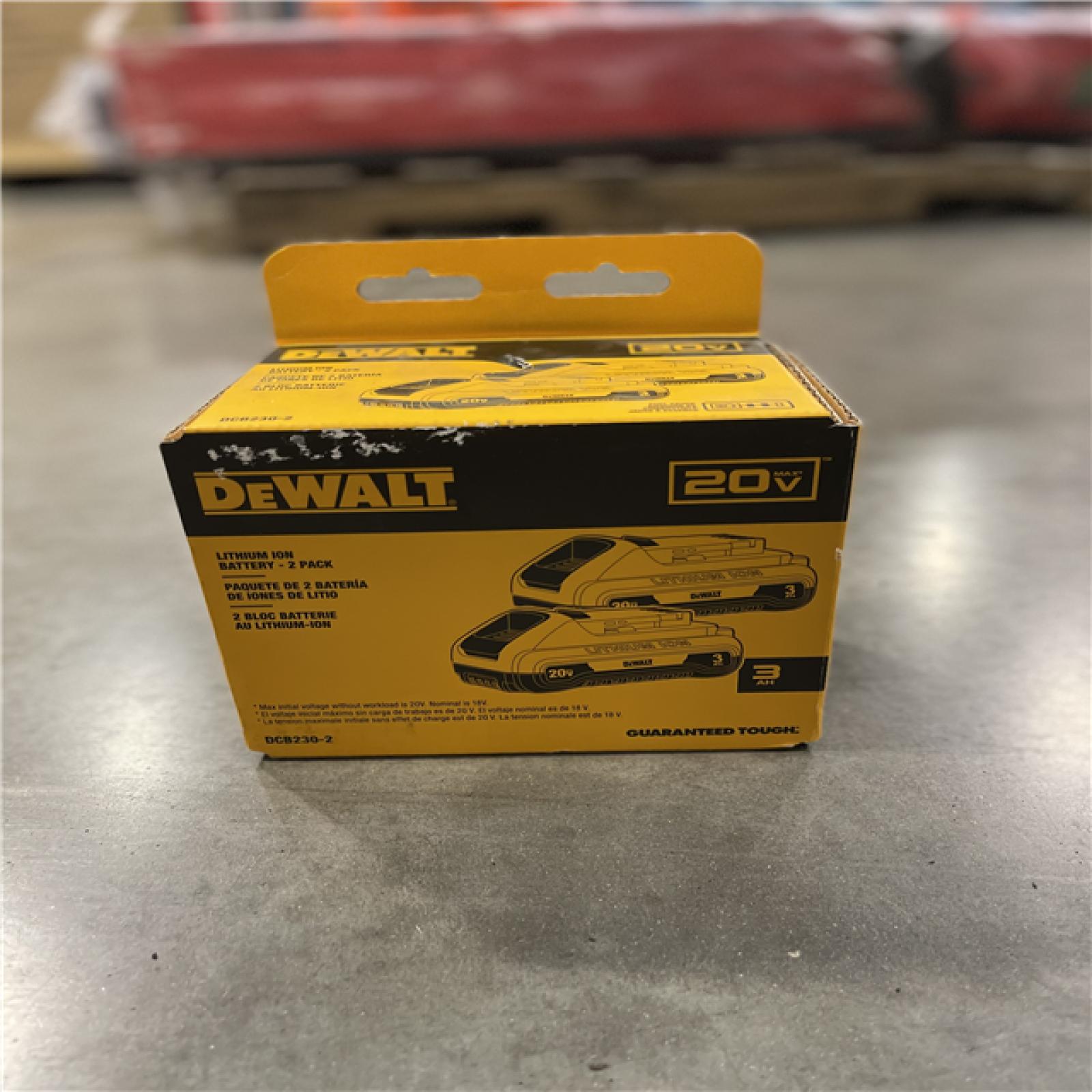 NEW! - DEWALT 20V MAX Compact Lithium-Ion 3.0Ah Battery Pack (2 Pack)