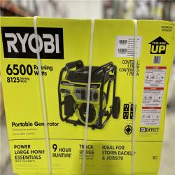 DALLAS LOCATION - NEW! RYOBI 8125-Watt Gasoline Powered Portable Generator with CO Detect Shutdown Sensor