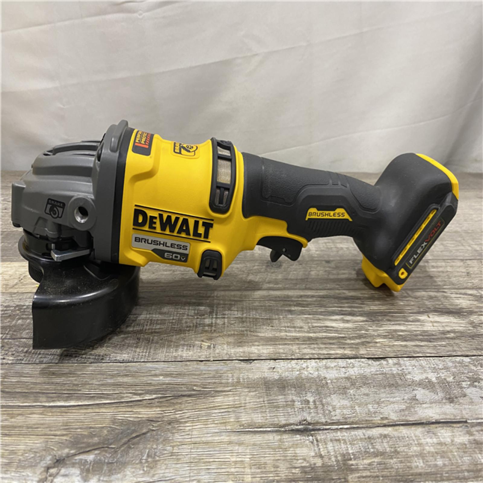 AS-IS DEWALT 60V MAX Cordless Brushless 4.5 in. to 6 in. Small Angle Grinder with Kickback Brake (Tool Only)