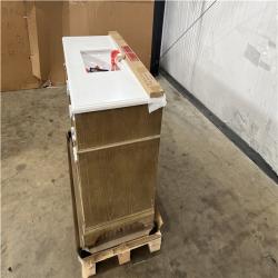 Houston Location - AS-IS home improvement pallet MELPARK 48 ANTIQUE OAK VANITY