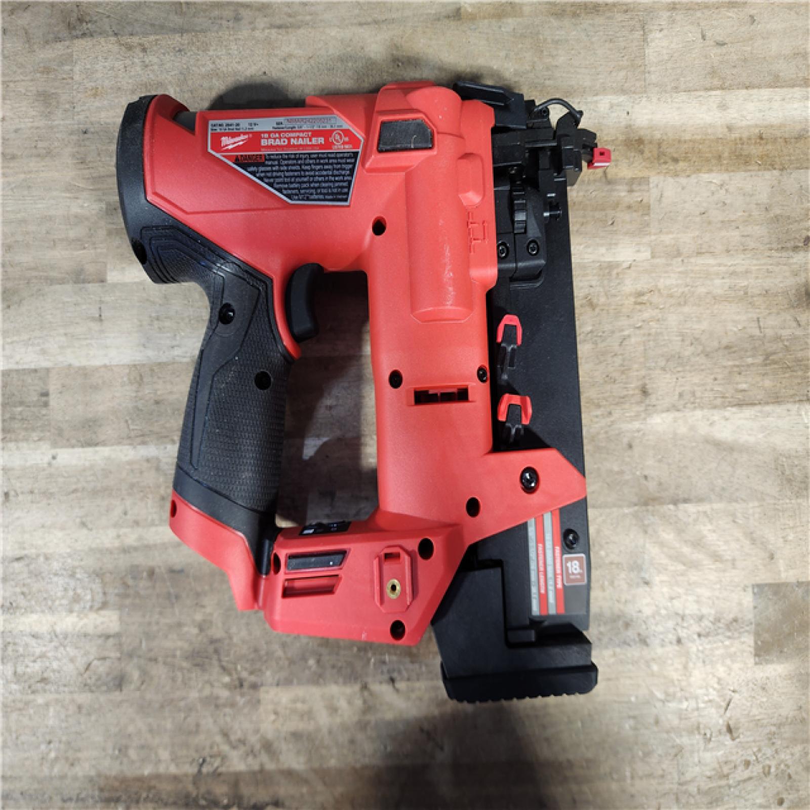 HOUSTON LOCATION - AS-IS (2) M12 FUEL 12-Volt Lithium-Ion Brushless Cordless 18-Guage Compact Brad Nailer (Tool Only)