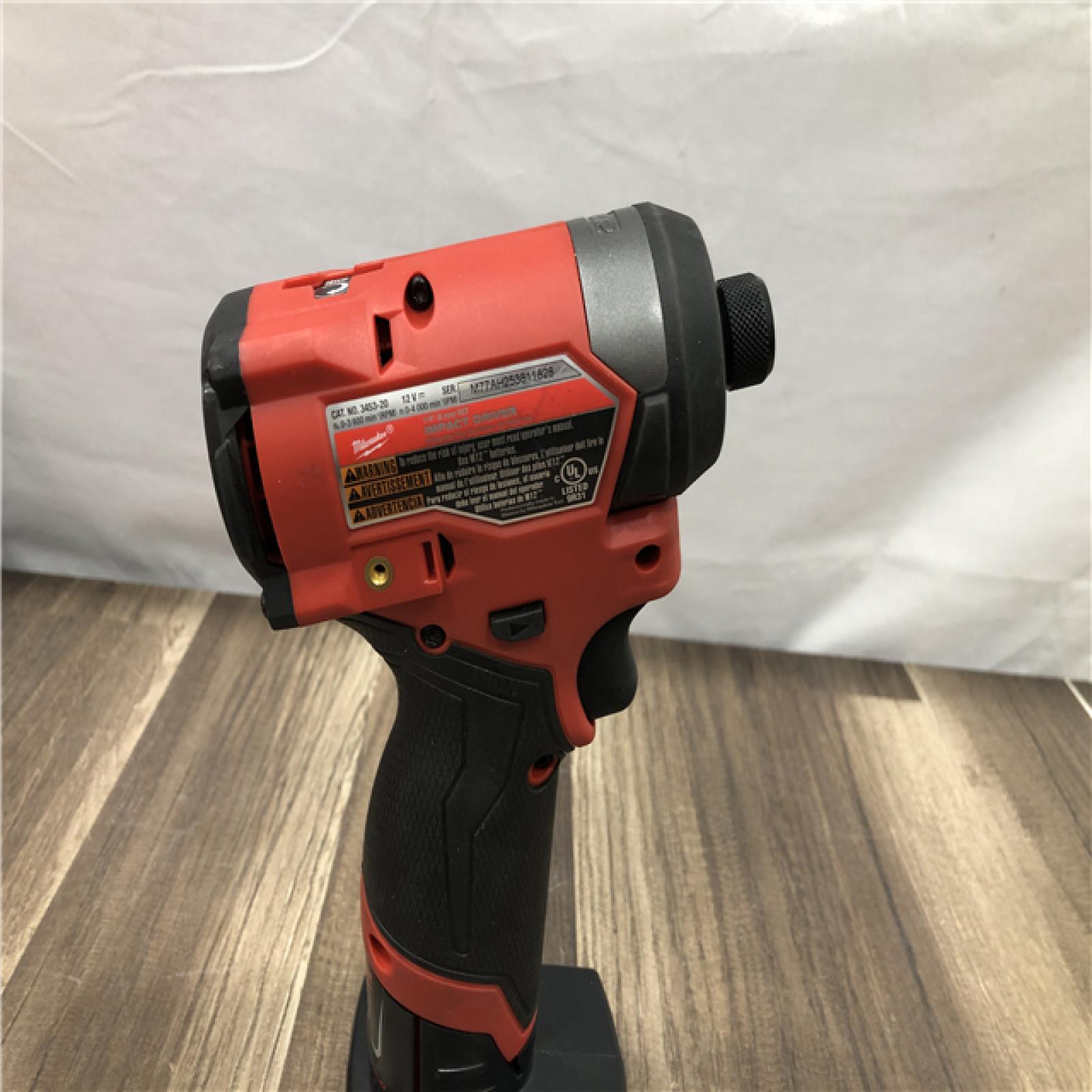 AS-IS Milwaukee FUEL 12-Volt Lithium-Ion Brushless Cordless Hammer Drill and Impact Driver Combo Kit