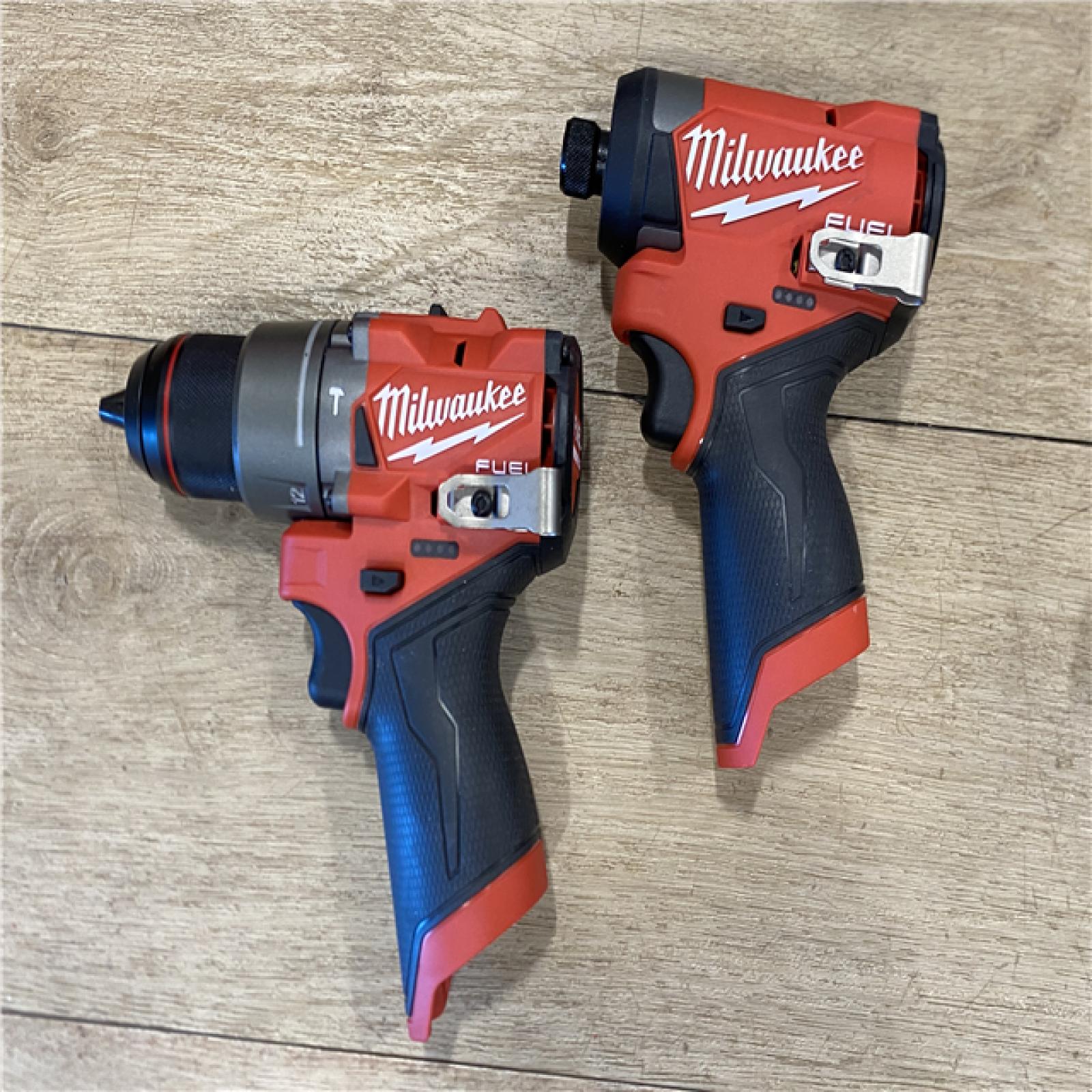 AS-IS Milwaukee FUEL 12-Volt Lithium-Ion Brushless Cordless Hammer Drill and Impact Driver Combo Kit