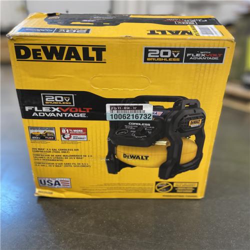 DALLAS LOCATION - DEWALT 2.5 Gal. 140 psi Portable 20V Cordless Air Compressor with FLEXVOLT Advantage (Tool Only)