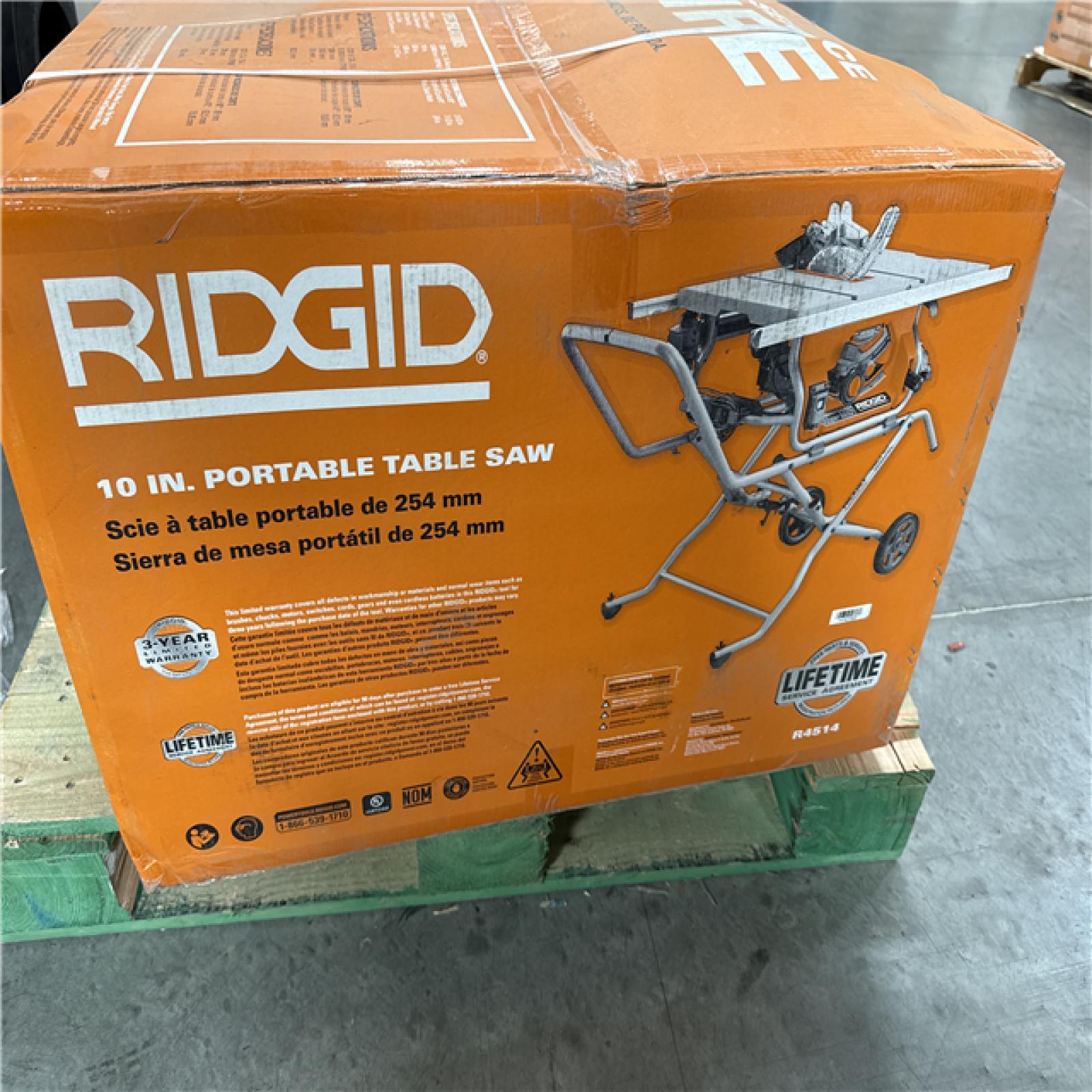 California NEW Sealed Box Ridgid 10 in. Portable Table Saw