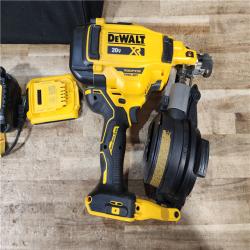 HOUSTON LOCATION - AS - IS DEWALT 20V MAX Lithium-Ion 15-Degree Electric Cordless Roofing Nailer Kit