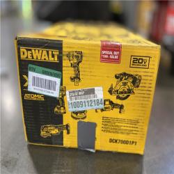 AS-IS DEWALT 20-Volt MAX Lithium-Ion Cordless 7-Tool Combo Kit with 2.0 Ah Battery, 5.0 Ah Battery and Charger