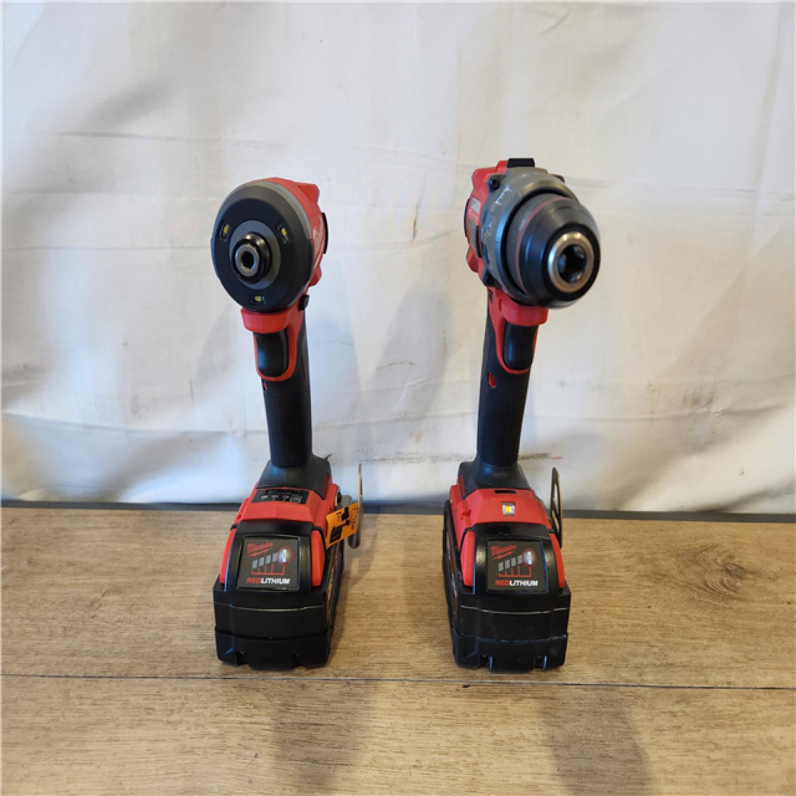 AS-IS- Milwaukee  FUEL 18V Lithium-Ion Brushless Cordless Hammer Drill and Impact Driver Combo Kit