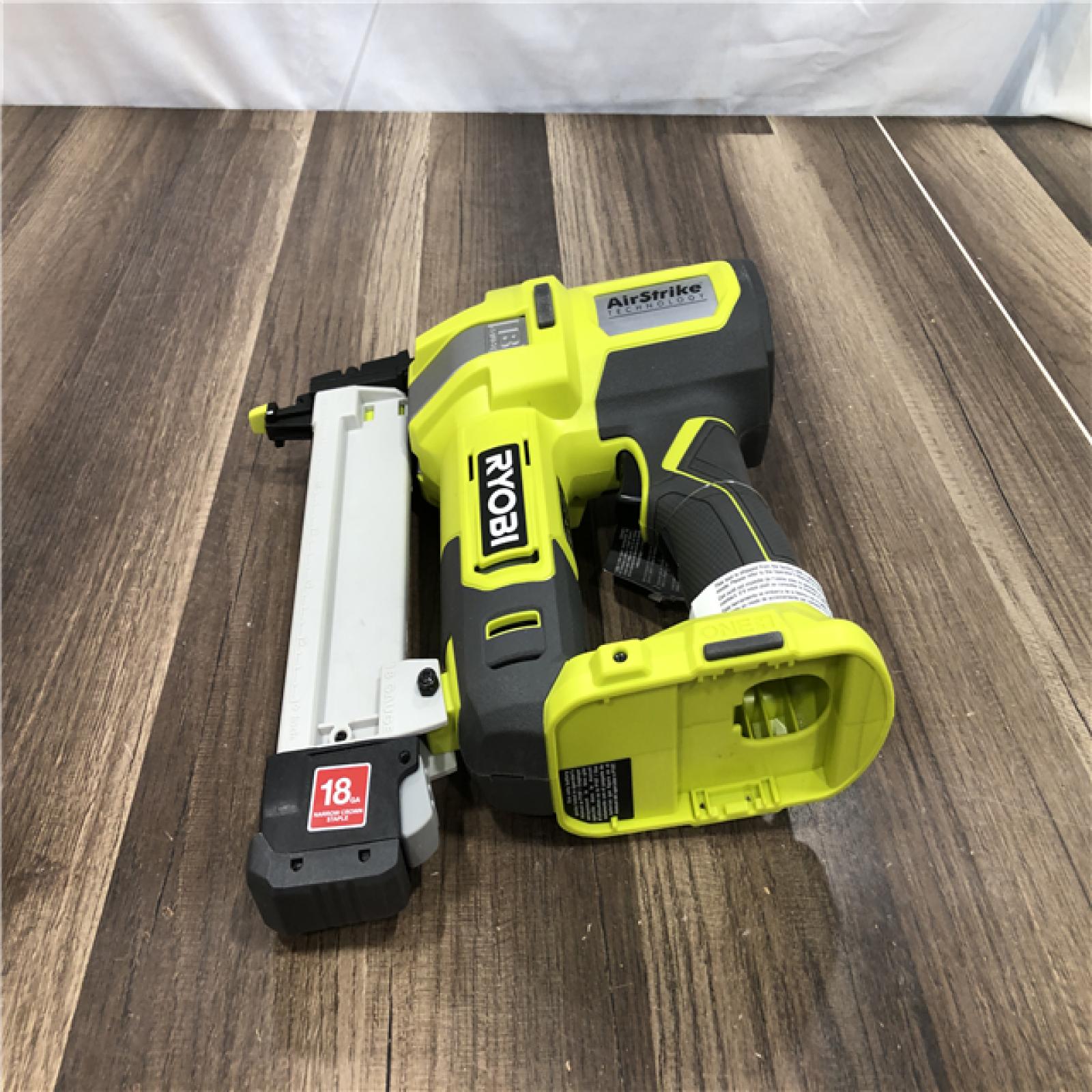 AS-IS RYOBI ONE+ 18V 18-Gauge Cordless AirStrike Narrow Crown Stapler (Tool Only)