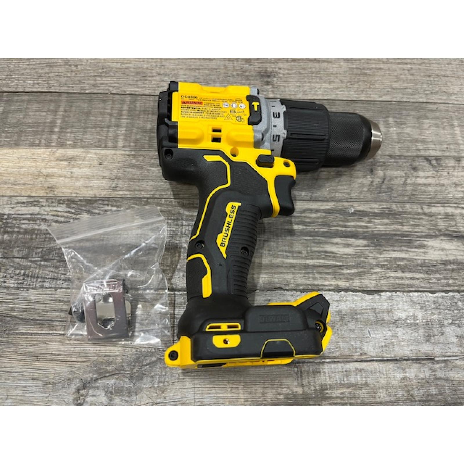 AS-IS DEWALT 20V XR Brushless Cordless 1/2 in. Hammer Drill (Tool-Only)