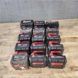 HOUSTON LOCATION - AS-IS MILWAUKEE BATTERY PACK QTY - 15