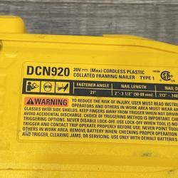 AS-IS DEWALT 20-Volt 21° Cordless Framing Nailer Kit