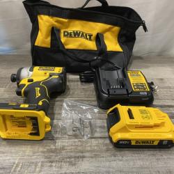 AS-IS DEWALT Atomic 20V Max Lithium-Ion Brushless Cordless Compact 1/4 in. Impact Driver Kit