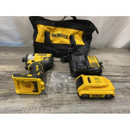 AS-IS DEWALT Atomic 20V Max Lithium-Ion Brushless Cordless Compact 1/4 in. Impact Driver Kit
