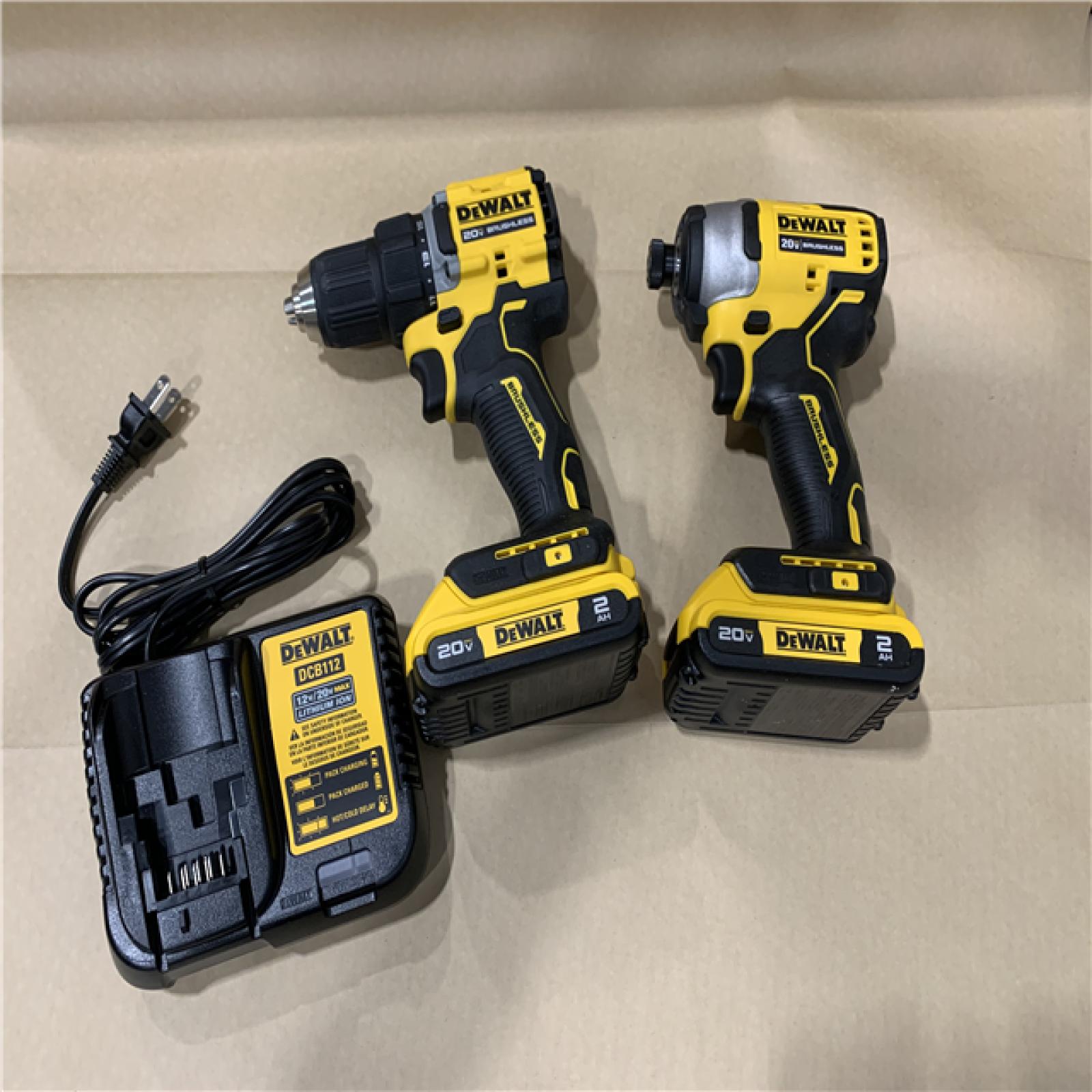 Excellent - DEWALT ATOMIC 20-Volt MAX Lithium-Ion Cordless Combo Kit (2-Tool) with (2) 2.0Ah Batteries  Charger and Bag