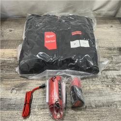 NEW - Milwaukee Men's Medium 12V Lithium-Ion Cordless AXIS Black Heated Jacket Kit