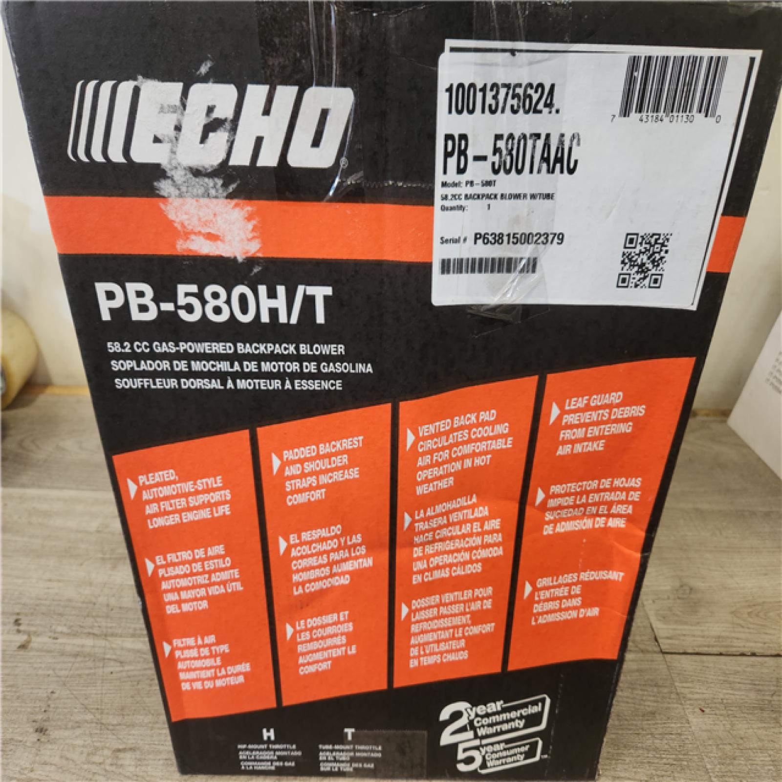 Phoenix NEW ECHO 216 MPH 517 CFM 58.2cc Gas 2-Stroke Backpack Leaf Blower with Tube Throttle