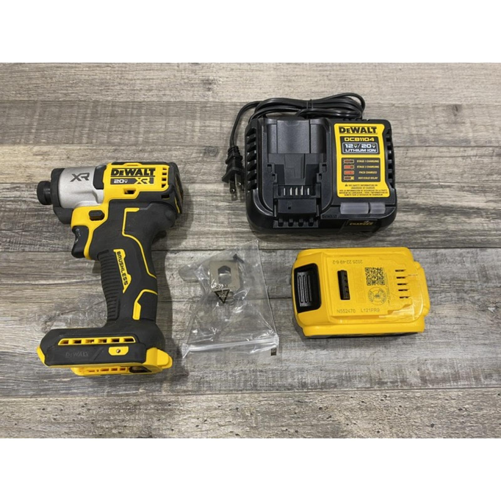 AS-IS DEWALT 20-Volt Maximum XR Lithium-Ion Cordless Brushless 1/4 in. 3-Speed Impact Driver Kit