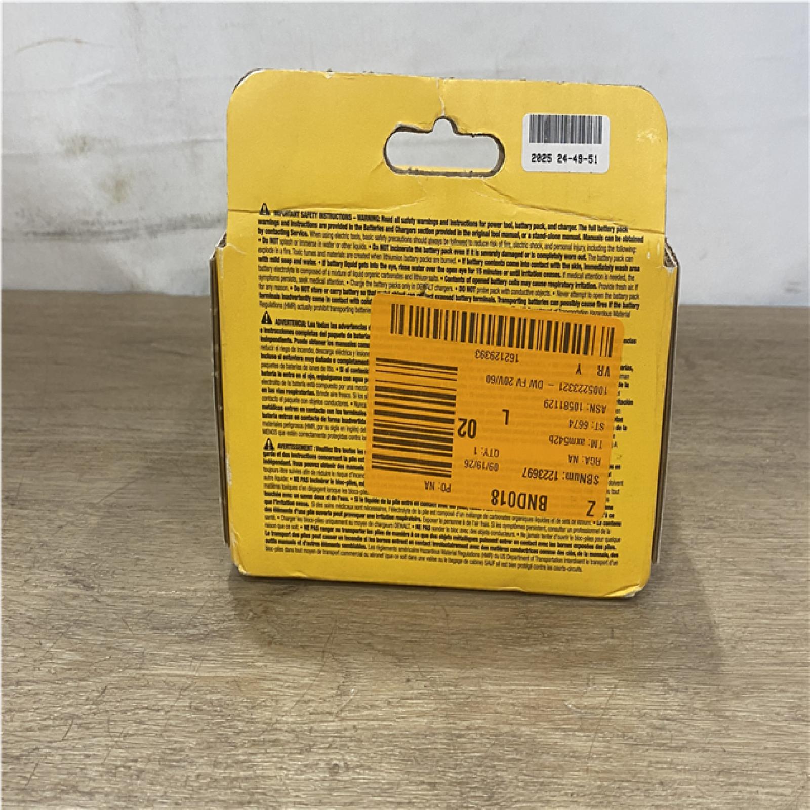 NEW DEWALT FLEXVOLT 20V/60V MAX Lithium-Ion 6.0Ah Battery Pack