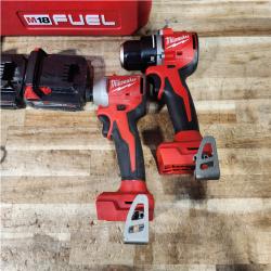 HOUSTON LOCATION - AS - IS Milwaukee FUEL 18V Lithium-Ion Brushless Cordless Hammer Drill and Impact Driver Combo Kit