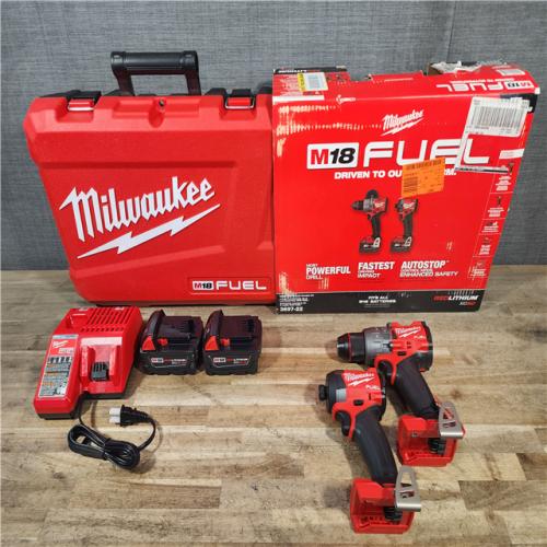 HOUSTON LOCATION - AS-IS (APPEARS LIKE NEW) Milwaukee  FUEL 18V Lithium-Ion Brushless Cordless Hammer Drill and Impact Driver Combo Kit