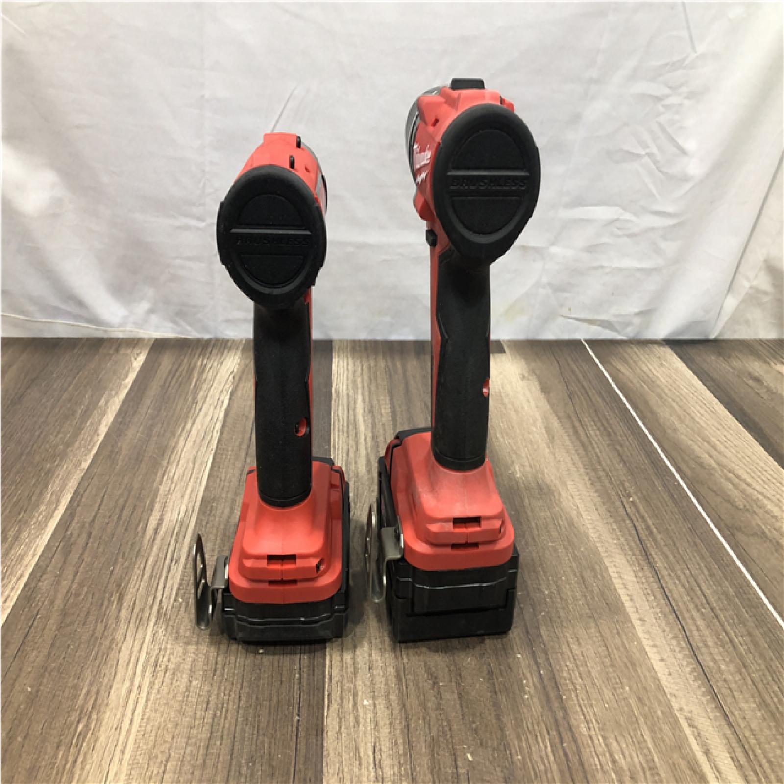 AS-IS Milwaukee 18-Volt Lithium-Ion Brushless Cordless Compact Hammer Drill/Impact Combo Kit