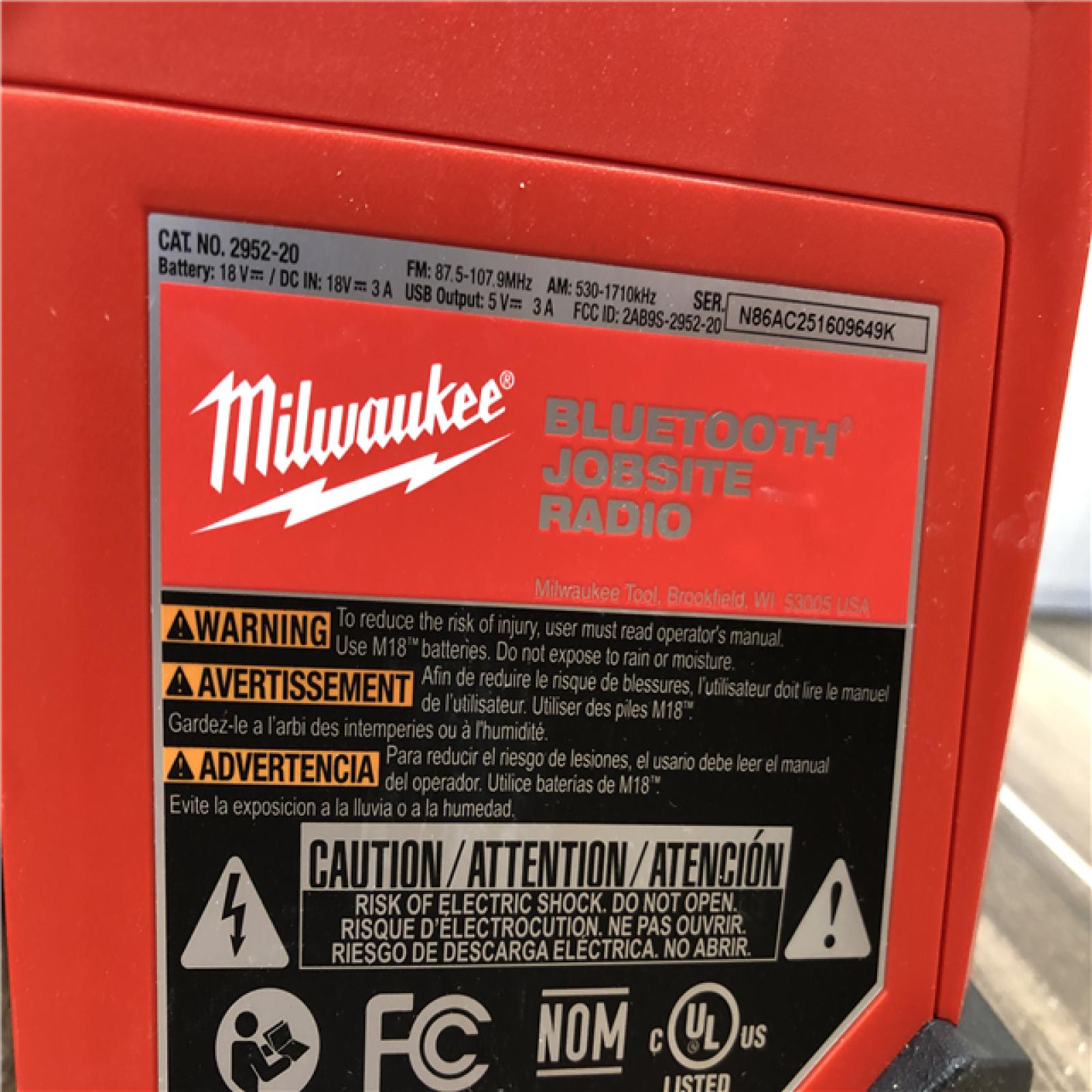 AS-IS Milwaukee M18 18V Lithium-Ion Cordless Jobsite Radio