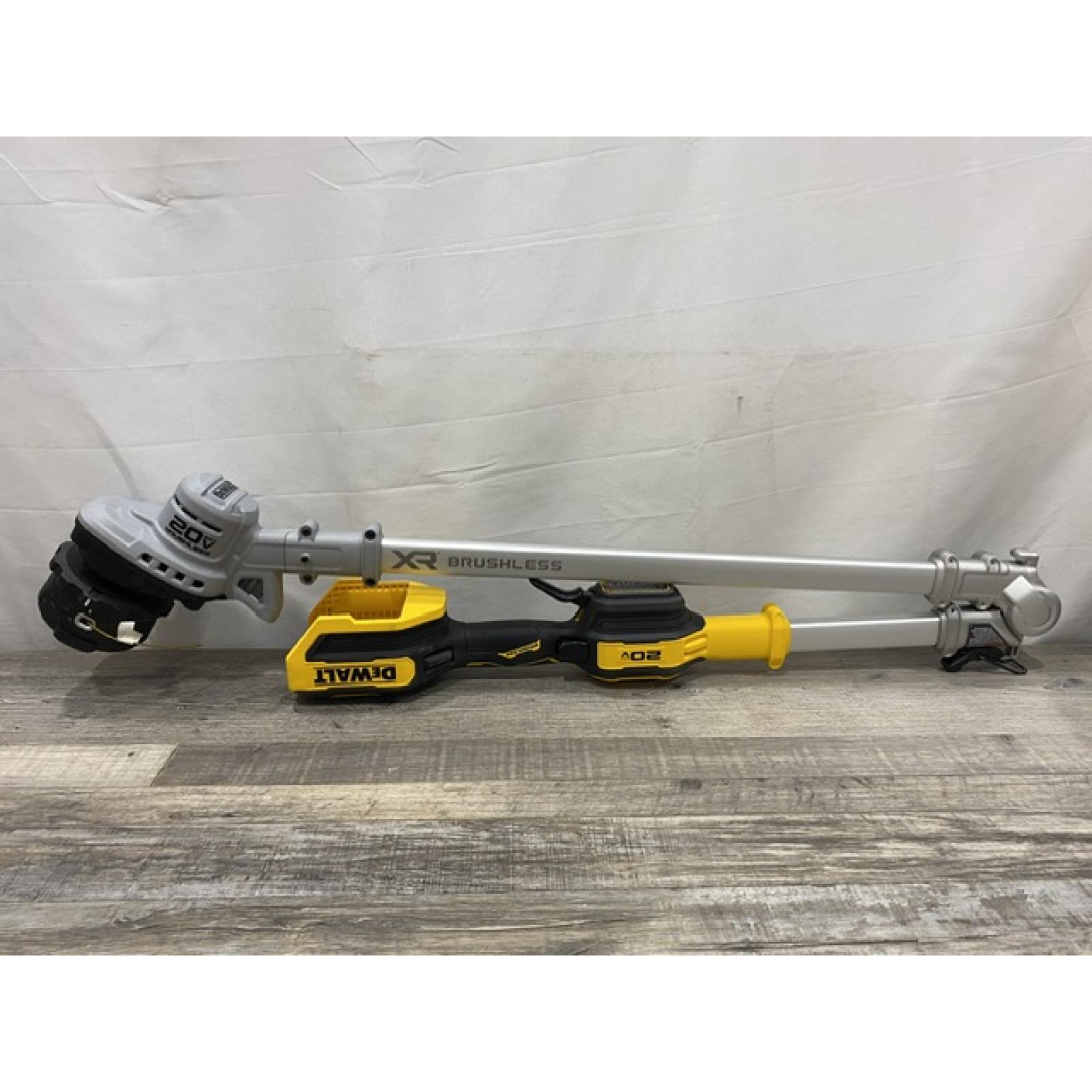 AS-IS DEWALT 20V MAX 14 in. Brushless Cordless Battery Powered Foldable String Trimmer Kit